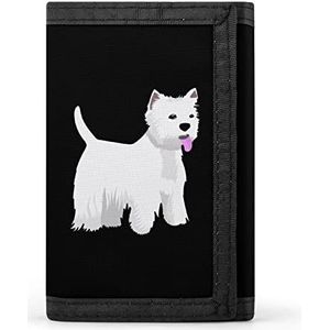 West Highland White Terrier Hond Casual Heren Creditcardhouder Portefeuilles voor Vrouwen Slanke Duurzame Portemonnee met ID-venster