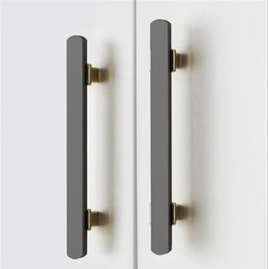 MOBYAT Zinklegering grijs goud deurgrepen trekt meubelhandvat mode keukenkast handgrepen solide lade knoppen deur hardware 1 stuk (kleur: 96 mm)
