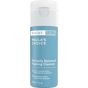 Paula's Choice RESIST Anti-Aging Gezichtsreiniging - Schuimende Gezichtsreiniger verwijdert Overtollig Talg & Make-Up - met Bisabolol & Hyaluronzuur - Gecombineerde tot Vette Huid - 30 ml