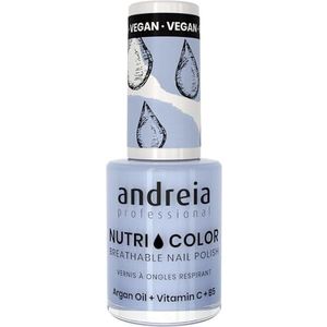 Andreia Professional NutriColor – Ademende Vegan Nagellak - Kleur NC34 Licht Maagdenpalm Blauw – 10.5ml