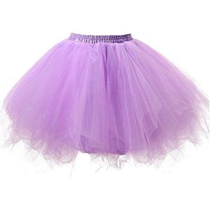 L-Peach tule rok 50er dames retro petticoat kort onderrok Tutu balletrokje baljurk voor vrouwen en meisjes taille: 55-90 cm / 21,7-35,4