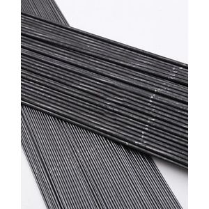 roestvrij staal 20 stuks koolstofveerstalen draadstrip, 20 inch koolstofstalen harde draad rechte strip, zwarte staaldraad, draaddiameter 1,2/1,5/1,6/1,8/2,0/2,2/2,5/3,0/3,5 mm(2.0mm)