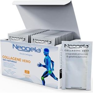Neogela - 98% zeer zuiver collageen (formaat 140 g, natuurproduct) - doos met 28 zakjes à 5 g - gezondheid van botten en gewrichten