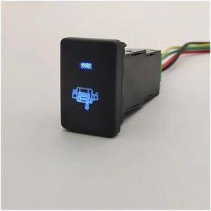 Blauw/Groen/Oranje Lierknop LED-lichtdrukschakelaar Geschikt voor Toyota Camry Prius Corolla PRADO Auto Styling(Blue)