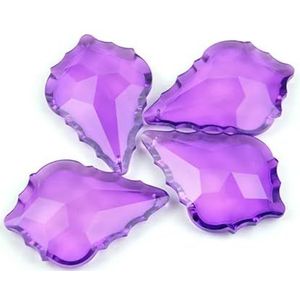 Tuin Suncatchers 10 stuks 63 mm kristal esdoornblad vorm onderdelen voor kroonluchter handgemaakte hanger kettingen (kleur: violet, maat: 63 mm)