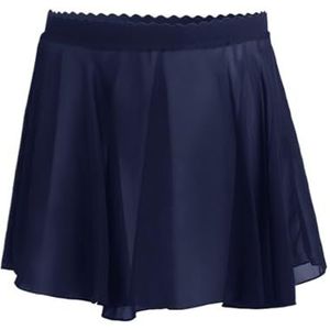 Vrouwen Chiffon Ballet Wrap korte rok， Ballet tailleband leotard chiffon rok ballet chiffon wikkelrok(Blue1,S for 90 to 135cm)