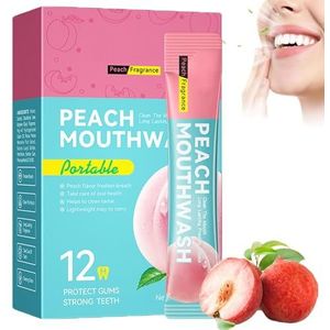Mondwater, 60-pack Draagbare Mondwater Voor Een Frisse Adem, Mondwater In Reisformaat, Draagbare, Verse Munt Mondwaterstrips Voor Superieure Mondhygiëne (perzik)