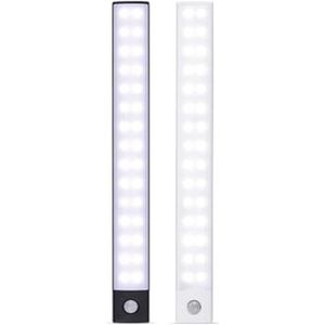 1 stk. Intelligente sensor van het menselijk lichaam. Ultradunne D. Opladen zonder bedrading. LED-lichtbalk. Magnetische strip voor kast. Driekleurige lichtbalk. (Kleur: zilver, maat: