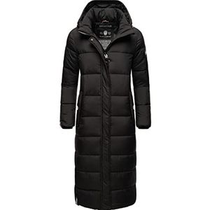 Navahoo Isalie Winterjas voor dames, gewatteerd, oversized met afneembare capuchon, XS-XXL, zwart, XL