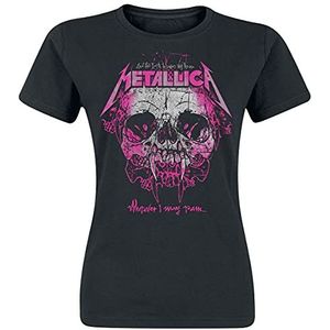 Metallica T Shirt Wherever I May Roam Band Logo Officieel Vrouwen Skinny Fit