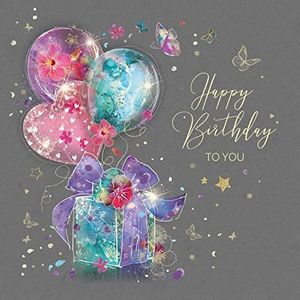 Cherry Orchard Vrouwelijke gelukkige verjaardag aan u kaart - heden ballonnen
