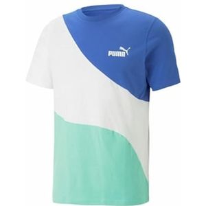 Puma Heren T-shirt met korte mouwen Power Cat blauw