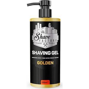 The Shave Factory Shaving Gel - Perfecte Scheren Ervaring, Hydratatie, Bescherming en Comfort voor Mannen - Premium Scheergel voor een Ultragladde en Verfrissende Scheerbeurt (Golden, 1000ML)
