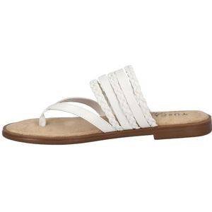 Easy Street Anji platte sandaal voor dames, Wit, 6.5 UK Wide