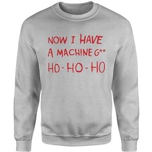 SMARTYPANTS Nakatomi Kersttrui Sweatshirt - Nieuwigheid Machinegeweer Ho Ho Ho Feestelijk Vrolijk Kerstfeest Werkfeest 1988 Actie Thriller Detective Film Geschenken Cadeaus, Heather Grey Prime, S