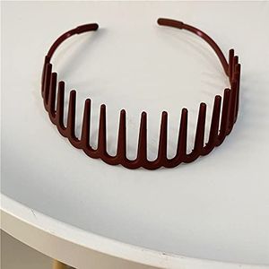 Heren temperament haarband zwart haaraccessoires hoofdband eenvoudige basiskleur antislip hoofddeksel haarband (wijnrood)