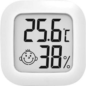 Mini LCD Digitale Thermometer Hygrometer Elektronische Temperatuur Hygrometer Sensor Meter Huishoudelijke Thermometer Nauwkeurige Monitor(A-White)