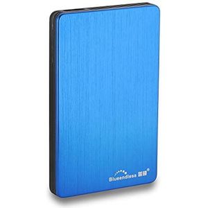 Blueendless Externe Harde Schijf, 6,35 cm (2,5 inch), USB 3.0, Draagbaar, Compatibel met PC, Mac, Laptop (Blauw, 500, GB)