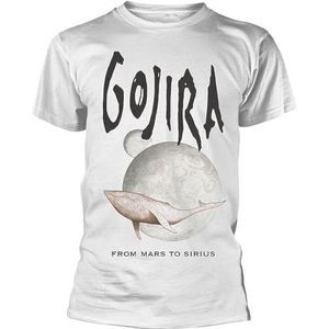 FENGYIN Gojira 'Whale from Mars' (White) T-Shirt White overhemden(Small)