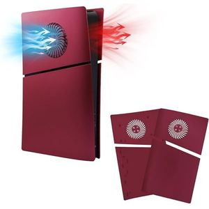 Mcbazel - PS5 Slim - Vervangende Zijpaneel - Rood - Duurzaam ABS