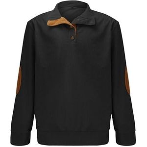 Corduroy herenjack | Eenvoudig corduroy overhemdjack met elleboogpatch - Overhemdjack met lange mouwen, herenkleding met opstaande kraag voor dagelijkse vrije tijd, buitensport, sportschool Selico