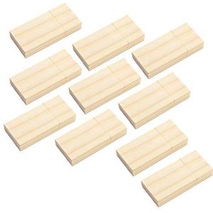 JBOS 10 Stuks 16 GB Houten USB-Stick Voor Back-Up en Delen Van Video's, Afbeeldingen en Documenten - Kantoorbenodigdheden (Esdoorn)