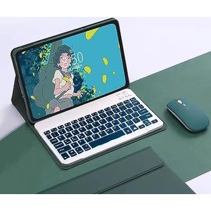 EHLCYS Toetsenbordhoes Voor Xiaomi Redmi Pad Pro 12,1 Inch 2024 Uitgebracht, 7-Kleuren Afneembaar Draadloos Toetsenbord Met Achtergrondverlichting, Ultradunne Magnetische Hoes Met Muis,Groen