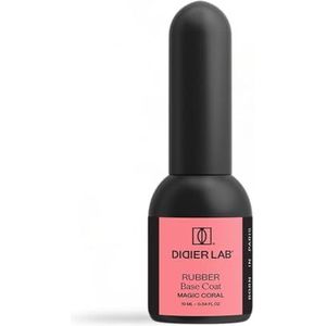 Didier Lab – Premium Rubber Base Gel Magic Coral 10 ml – LED UV Nagellak Koraalroze – HEMA‑ & TPO‑vrij – Onderlaag & Base Coat – 2in1 UV Gel voor Manicure