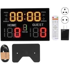 Scorebord met timerklok, Multisport Indoor Scorebord Indoor Tafelblad Elektronisch Scorebord Duidelijke LED Multifunctionele Scorebord Timer Lichtgewicht Met Luide Ingebouwde Luidspreker Mooi display