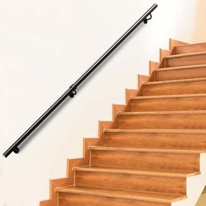 Trapleuning binnen - 30 cm - 600 cm leuningen voor binnentrappen, smeedijzeren leuningen, leuningen van gegalvaniseerd metaal,armsteunen voor aan de muur bevestigde handgrepen voor gangen,steunstangen