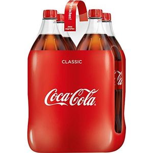 Coca-Cola Classic/Pure verfrissing met onmiskenbare Cola smaak in stijlvol cultdesign / 4 x 1,5 liter wegwerpfles