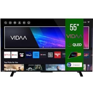 Toshiba VIDAA 55 inch QLED 55QV2363DA Smart TV QLED 4K 55 inch, compatibel met Alexa, DVB-T2, LED-technologie, Dolby Vision HDR10, HDMI 2.1