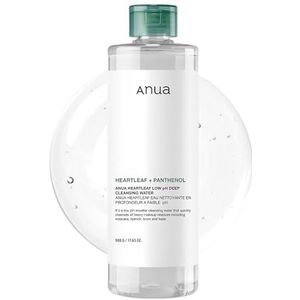 ANUA Heartleaf Low Ph Diep Reinigend Water Make Up Remover Voor De Gevoelige Huid, Koreaanse Huidverzorging, 500G/17.63 Oz.