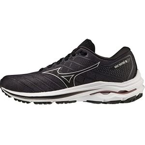 Mizuno Wave Inspire 18 Sneaker voor dames, Zwart Zilver Ebbenhout, 41 EU
