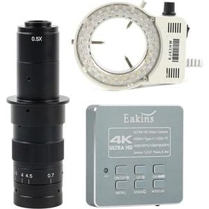 FHD 8.3MP 1080P 4K HDMI USB-sensor Industriële elektronische digitale videomicroscoopcamera for telefoon CPU PCB-soldeerreparatie(180x with 56 led)