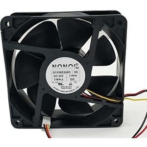 For Double Ball Bearing Fan for CPU and Industrial Applications NONOI 12CM G1238E24B2 12038 24V Inverter Chassis Fan - LMNCBVYA