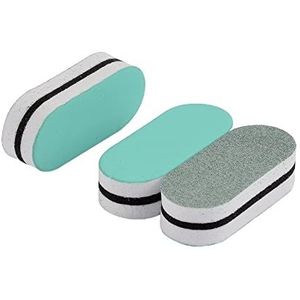 Een spijkerbuffer, 100 stuks Multicolor dubbelzijdige mini spons nagelvijl bufferblok nagelkunstvijlen(100pcs Green)
