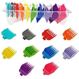 Haartrimmer met beperkte kam, 10 accessoires voor kleurrijke haartrimmer, kamgeleider, voor Wahl Elektrische tondeuse