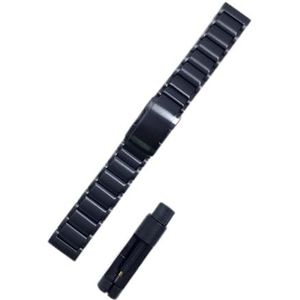 LUGEMA Titanium + Metalen Stalen Sluiting Band Compatibel Met Samsung Galaxy Watch 3 45 Mm Band GalaxyWatch 46 Mm/Gear S3 Horlogeband Armband Polsband (Color : Black, Size : Galaxy Watch3 45mm)