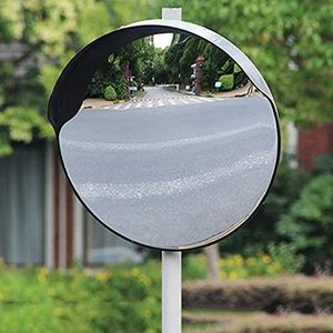 Verkeersspiegels, Dodehoekspiegels for binnengebruik, ronde veiligheidsspiegel met regenbestendige rand, for opritparkeerplaatsen en winkelbeveiliging(30cm/12in)