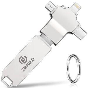 Photo Stick 512GB 4-in-1 Backup Saver Stick voor iPhone, iPad, Android, Computer USB Flash Drive Geheugenstick Photo-Finder Thumb-Drive-External Storage Backup Foto, Video, Contacten