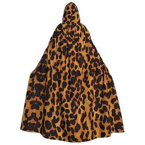 TOMPPY Coole Cheetah Leopard Unisex Hooded Mantel Volwassen Halloween Mantel Hooded Cape Voor Halloween Kerstmis Cosplay Kostuum