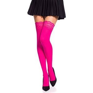 Romartex Halterloze kousen, microvezel, ondoorzichtig, 40 denier, 25 kleuren, maten S-XL, Roze, M