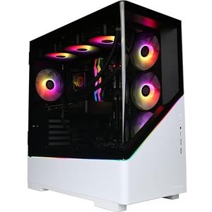 CyberPowerPC Luxe Gaming PC - Intel Core Ultra 7 265KF, Nvidia RTX 5060 Ti 8GB, RAM 32GB, SSD NVMe 2TB, 650W 80+ PSU, Wi-Fi, Waterkoeling, Windows 11, Amethyst Curve RGB