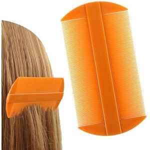 Luizenkam, fijne tandkammen, vlooienkammen, Headd luizenkam, dubbelzijdige haarkam, fijne tandrooskam voor het verwijderen van roos, luis en netenkam voor Headd luizen