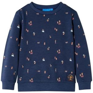 Kindertrui 92 gemêleerd marineblauw