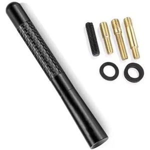 Audio- & videoantennes voor auto Universele koolstofvezel autoantenne, korte antenne vervanging geschikt voor BMW geschikt voor Honda geschikt voor Toyota ontvangst Autoradio Antenne(A)