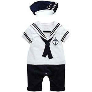 Paisdola Rompertje voor baby's, peuters, jongens, wit, 80