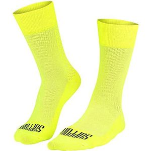 Support Superlichte fietssokken voor heren om te wandelen, klimmen, fietsen, Fluo