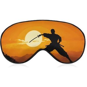 Sun Karate silhouet oogmasker slaapmasker oogmaskers voor slaap slaapmaskers voor vrouwen mannen slaapmasker reizen oogmasker slaapmasker verduisterend grappig slaapmasker schattig slaapmasker